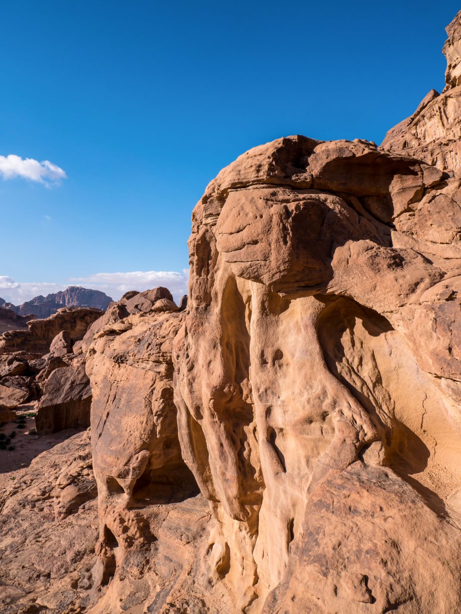Skaly v púšti Wadi Rum