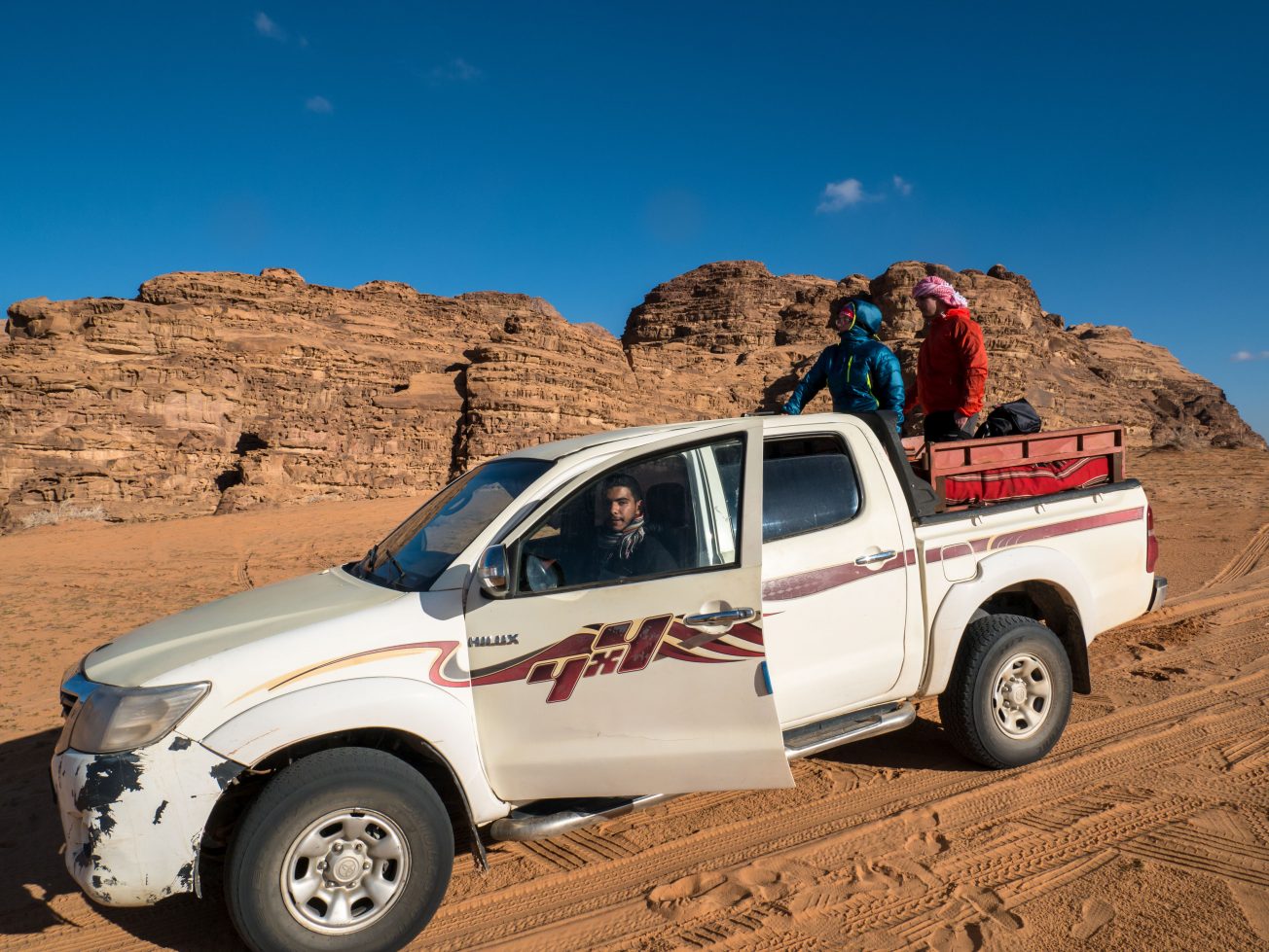 Výlet v púšti Wadi Rum, Jordánsko