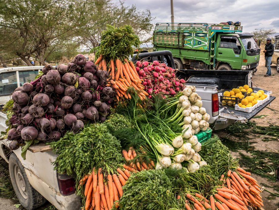 Predaj ovocia a zeleniny v Jordánsku