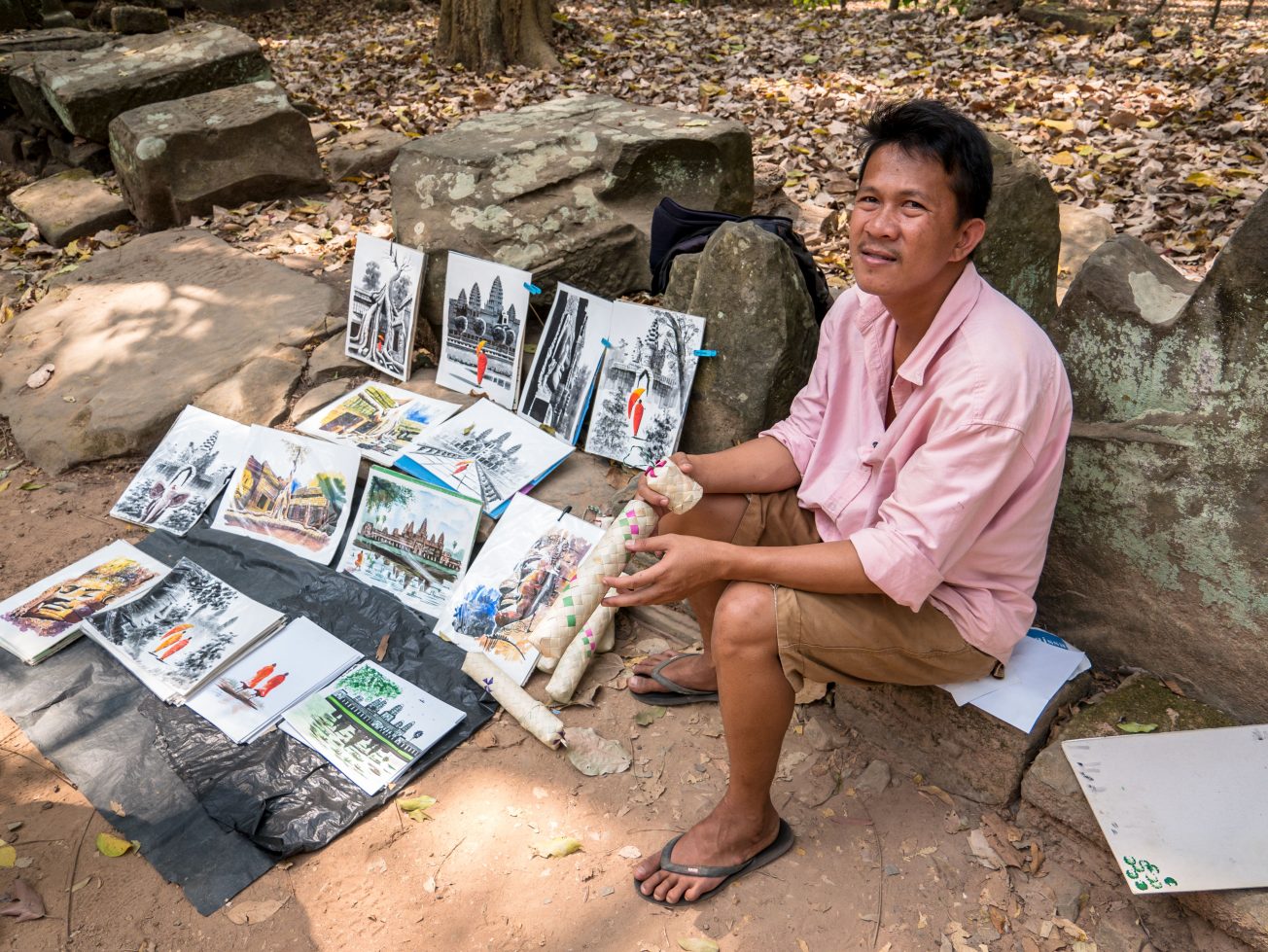 Predajca obrazov Kambodža